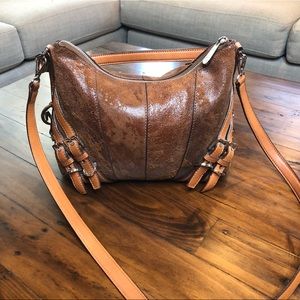 Michael Kors Vintage Brown Leather Unique Purse!!
